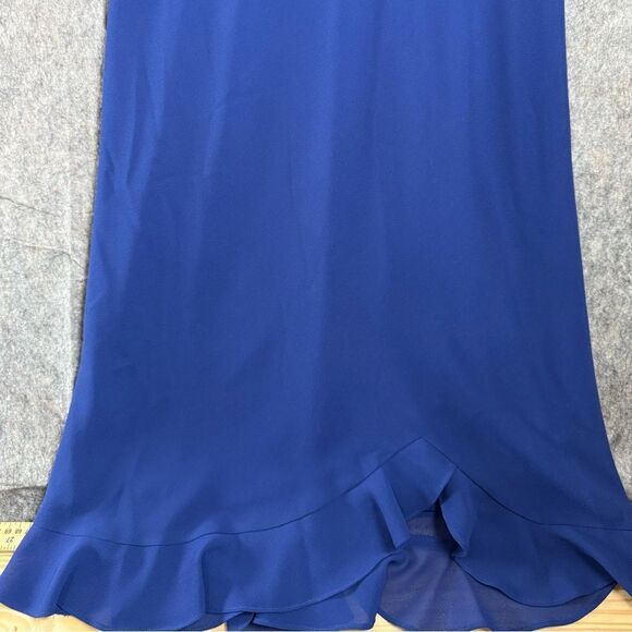 Positive Attitude Maxi Dress Women's 12 Blue 100% Polyester Sleeveless Pullover - Picture 3 of 4